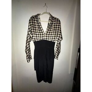 AJ BARI size 6 women’s black and white dress